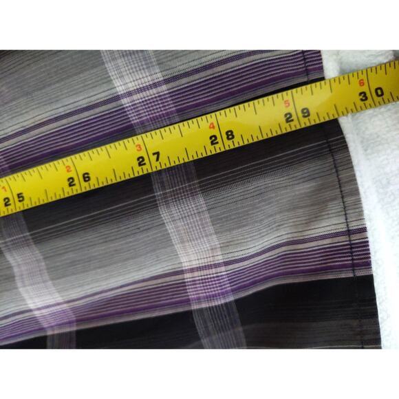 J Ferrar Modern Fit Men's Cotton Dress Casual Shirt - Size Small 14.5 Purple blk - Picture 6 of 6